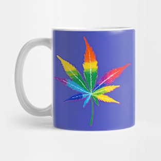 Colorful Cannabis Leaf Mug